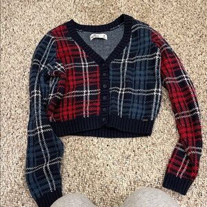Hollister Plaid Button Up Cardigan